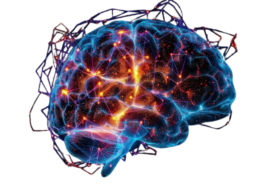 Neural network brain illustration